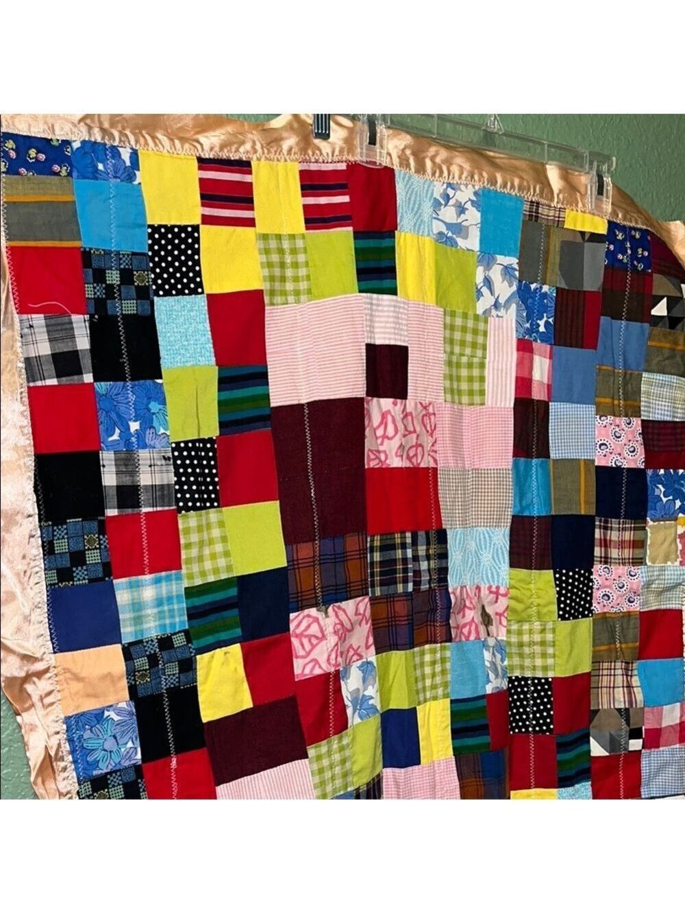 Vintage Patchwork Quilt Colorful Baby Blanket cottagecore granny